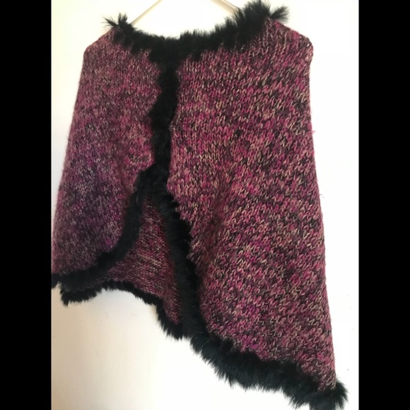 Gorgeous Luxurious Rabbit Fur poncho shawl Cape‼️FINAL SALE - Picture 5 of 7